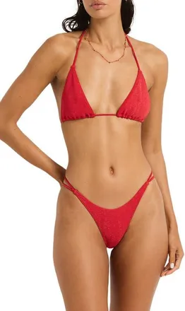 Bond-Eye Ingrid Triangle Bikini Top in Cherry at Nordstrom