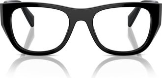 Prada 0pr A18v Oversized Square Frame Black Acetate Eyeglasses
