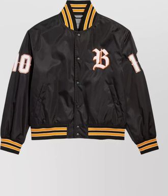 Balenciaga ribbed relaxed-fit varsity bomber jacket