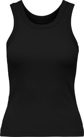 Only Tanktop ONLY ONLVAL 2-WAY TANK TOP JRS NOOS, Damen, Gr. XL, schwarz, Jersey, Obermaterial: 95% Baumwolle, 5% Elasthan, unifarben, normal, Rundhals, To