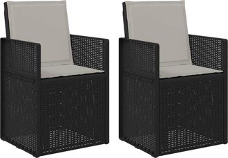 vidaXL Sillas De Comedor De Jard&iacute;n 2 Uds. Antracita Y Gris Claro Pp Vidaxl