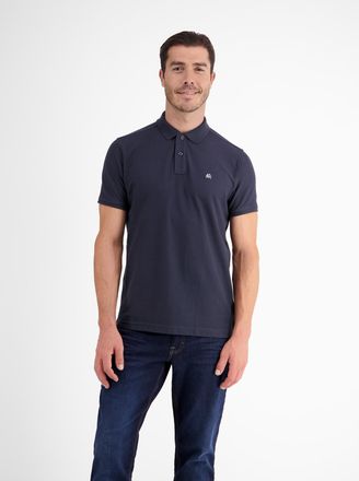 Lerros Poloshirt LERROS, Herren, Gr. XXL, storm blau, Single Jersey, Obermaterial: 60% Baumwolle, 40% Polyester, unifarben, normal h&uuml;ftbedeckend, Rundhals, S