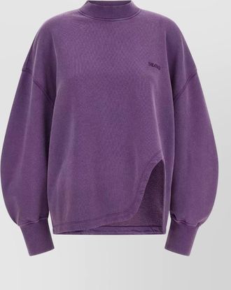 The Attico slit sweatshirt asymmetric hem ribbed cuffs