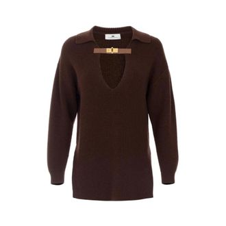 Elisabetta Franchi Mujer, Jerseys, Marr&oacute;n, Talla: S