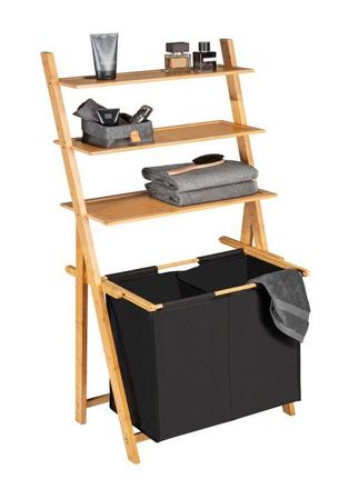WENKO Cesta De Ropa Wenko Ecori 33 L Bamb&uacute; Mdf
