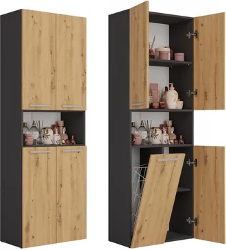 OEM Columna De Estantes Para Mueble De Ba&ntilde;o Artisan Oak Antracite - Almacenamiento Y Organizaci&oacute;n Del Espacio