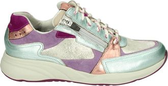 Durea Sportieve Lage Damesschoenen - Dames - Sneakers - Veelkleurig - 37 EU - Leer - Schoenen