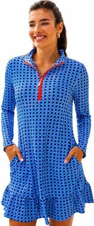 Cabana Life Longsleeve Ruffle Sport Dress in Heritage at Nordstrom, Size X-Small