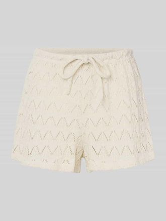 Gina Tricot Shorts mit elastischem Bund Modell Isadora in Offwhite, Gr&ouml;&szlig;e M