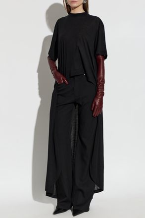 Balenciaga Asymmetrical Cut Top, Womens, Black