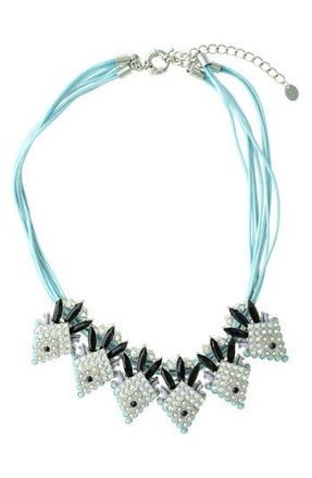 Olivia Welles Frost and Ice Crystal Choker Necklace in Blue at Nordstrom Rack