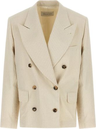 Dries Van Noten Bosea Bis Blazer - Dames - Blazers - Beige - XS - Katoen - Jassen