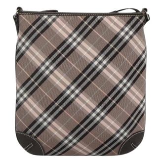 Burberry Pre-owned Cross Body Bags, female, Multicolor, Size: ONE SIZE Pre-owned Nova Check Blue Label Canvas Shoulder Bag