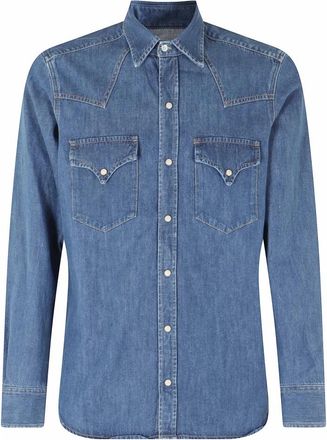 Fortela Texan Shirt - Heren - Spijkeroverhemden - Blauw - XL - Katoen - Overhemden