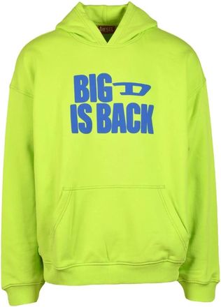 Diesel Katoenen Sweatshirt - Heren - Hoodies - Groen - L - Katoen - Hoodies & sweatvesten