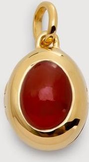 Monica Vinader Gold January Birthstone Locket Red Onyx