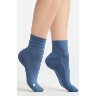 Zella Assorted 3-Pack Half Crew Socks in Blue Vintage Multi at Nordstrom, Size 9-11