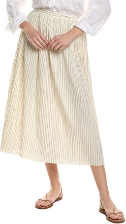 Alexis Rezza Linen-Blend Midi Skirt