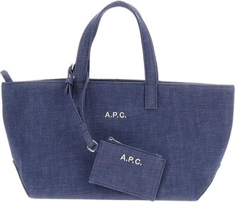 A.P.C. Blue Le Drummer Toile Small Tote Bag