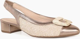 Gabor Womens Maddy Womens Slingback Court Shoes - Tan - Size: 5.5