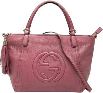 Gucci Pre-owned Handbags, female, Pink, Size: ONE SIZE Pre-owned The Soho Handbag