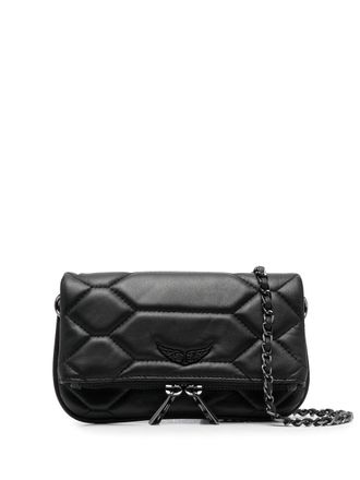 Zadig&Voltaire Rock Mat Scale clutch bag - women - Calf Leather - OS - Black