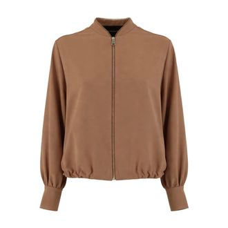 Fabiana Filippi Bomber Jackets, female, Brown, Size: S Bomber Jacket