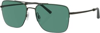 Oliver Peoples Vierkante Zonnebril - Heren - Zonnebrillen - Grijs - 56 MM - Accessoires