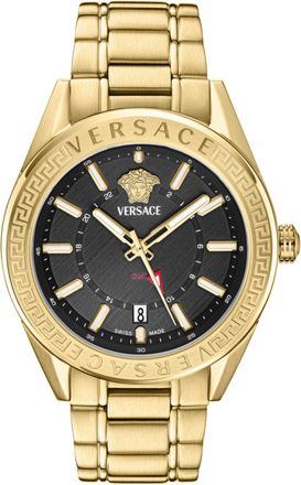 Versace V-Code GMT Leather Watch