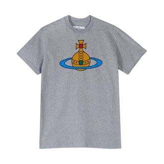 Vivienne Westwood Oversized Orb Classic T-shirt - female - Vivienne Westwood - T-Shirts - Gray - 2XS - Tops