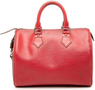 Louis Vuitton Pre-owned Speedy 30 - Dames - Vintage Handtas - Rood - ONE Size - Leer - Vintage