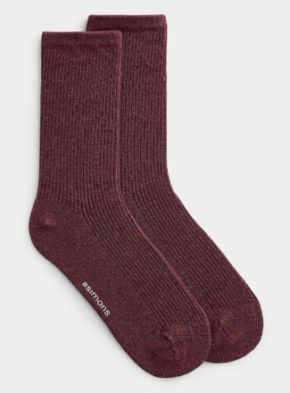 Simons Womens Finely ribbed socks