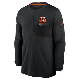 Nike Cincinnati Bengals Sideline Coach Nike Mens Dri-FIT NFL Long-Sleeve Top in Black | 03B151K9A-B8B