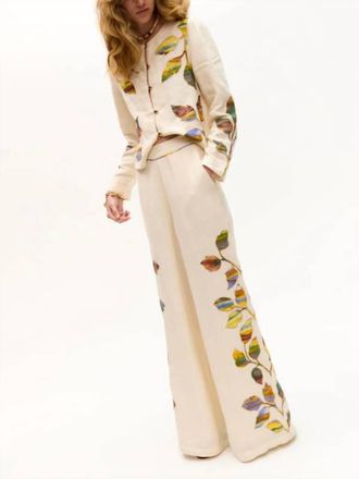 Carolina K Palazzo High Waist Pants In Gardenia