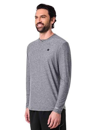 Coolibar Mens Long Sleeve Tennis T-Shirt - UPF 50+ Sun Protection - Tiebreaker in Charcoal Heather at Nordstrom, Size Xx-Large