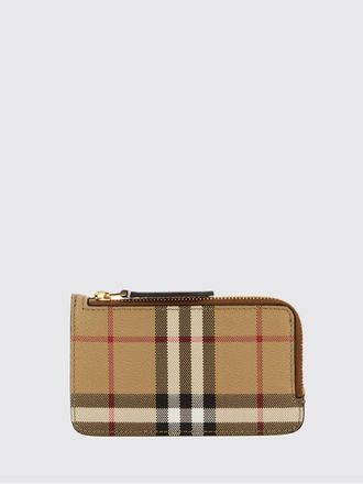 Burberry Vintage Check Calfskin and Coated Cotton Card Holder
