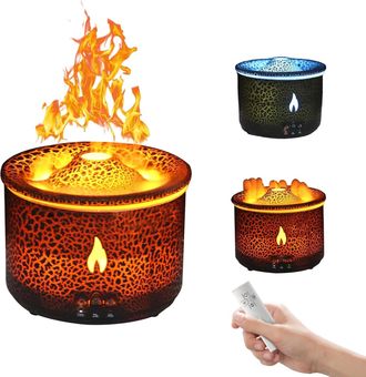 OEM Humidificador Difusor De Aroma Volcano Flame, Difusor De Aceites Esenciales Con Gran Capacidad De 360 Ml, Modo Llama Y Niebla Volc&aacute;nica, Humidificador