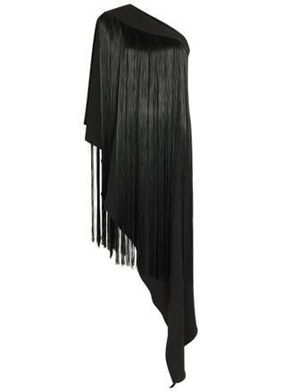 New Arrivals Angelica Fringed Woven Maxi Dress - Black - 40 (UK12 / M)