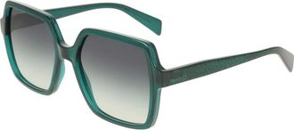 Liu Jo Zonnebril met vierkant montuur - unisex - Accessoires - Groen - Maat: 55 MM