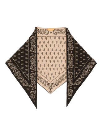 Guest In Residence paisley-patterned bandana scarf - unisex - Cashmere - One Size - Brown