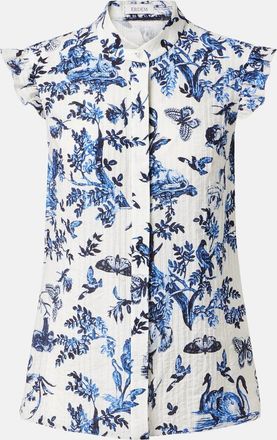 Erdem Floral jacquard top