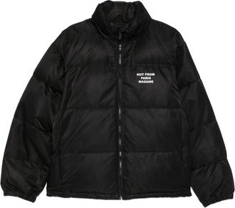 Dr&ocirc;le de Monsieur Slogan-print Padded Jacket