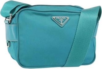Prada Pre-owned Vintage Cross Body Bag - Dames - Vintage Schoudertas - Blauw - ONE Size - Nylon - Vintage