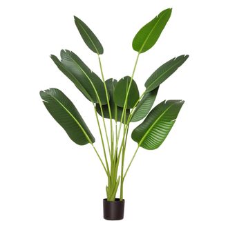 OEM Planta Artificial Bananera De 160 Cm Con Maceta Y 10 Hojas Realistas Planta Tropical Sint&eacute;tica Para Decoraci&oacute;n En Interior Y Exterior Oficina Hogar Ve