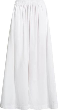 BOSS Talini Cotton Wide Leg Pants in Bright White at Nordstrom, Size 10