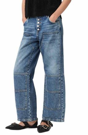 AllSaints Tay Wide Leg Carpenter Jeans in Vintage Indigo at Nordstrom, Size 24