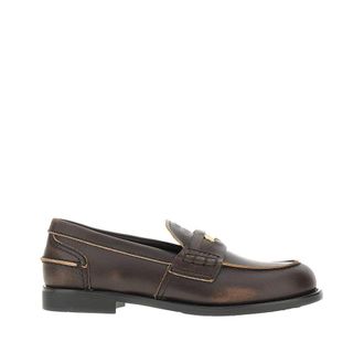 Miu Miu Vintage effect leather Penny Loafers Woman 36
