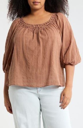 Max Studio Cutout Top in Copper Rose at Nordstrom Rack, Size 1X
