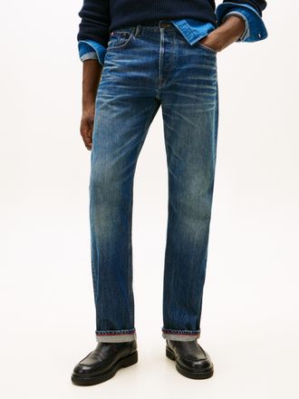 Tommy Hilfiger Straight-Jeans TOMMY HILFIGER DOVER, Herren, Gr. 30, L&auml;nge 34, fiene indigo, Denim/Jeans, Obermaterial: 100% Baumwolle, regular fit lang, Jeans Straig
