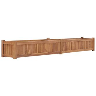 Berkfield Home Raised Bed 200x30x25 cm Solid Teak Wood in Brown | Size: 200 x 30 x 25 cm